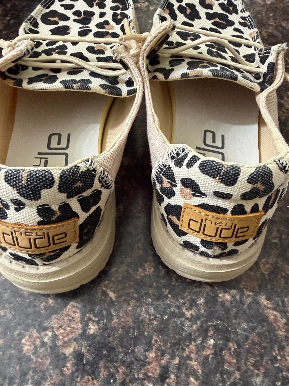 hey dude Wendy Funk Women's Leopard Print Casual Slip-On Shoes - Beige - Picture 2 of 5